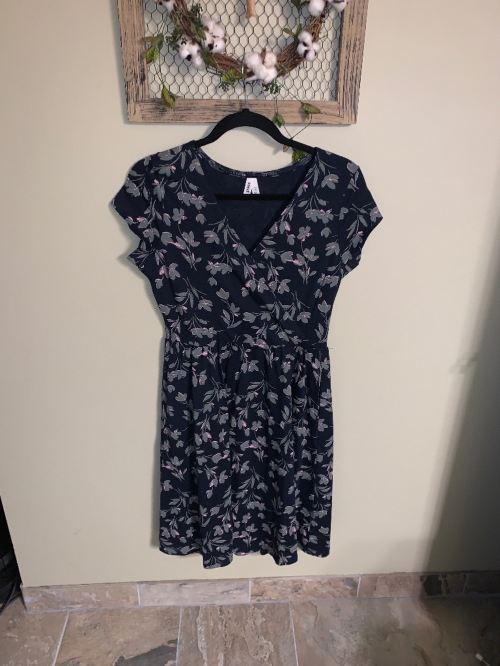 Pact Organic Fit & Flare Crossover Dress
